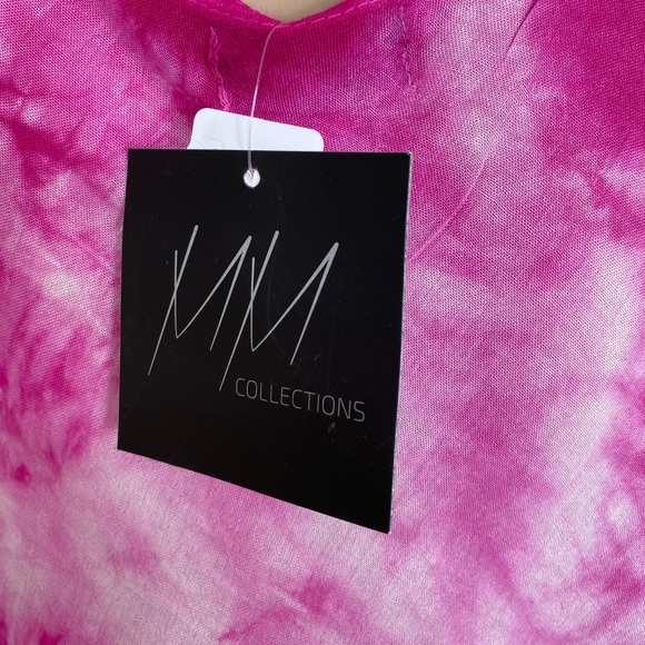😳SALE😳 MM Collection Women’s Dress Pink Print Rayon - Picture 6 of 7